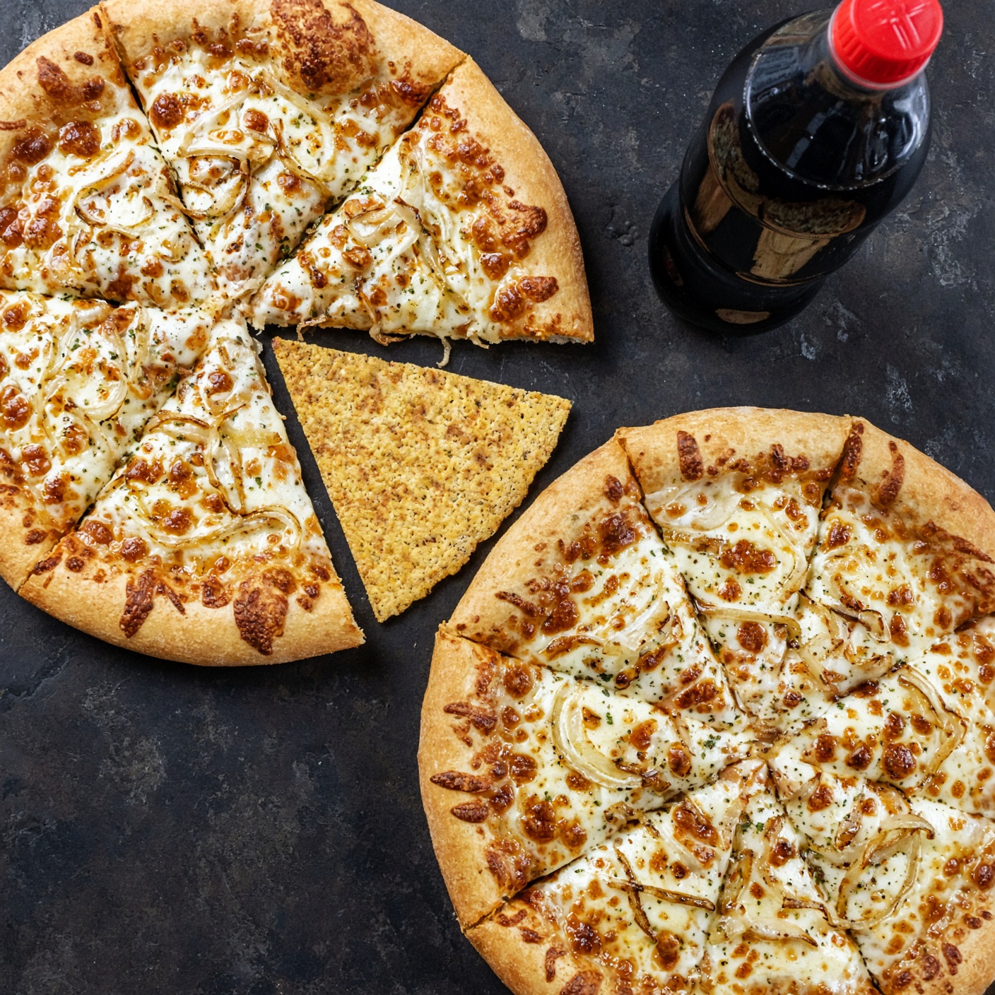 2 pizzas grandes + 1 gaseosa 1,5 L DE REGALO